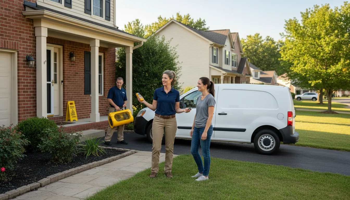 Residential water damage restoration in Dale, IN